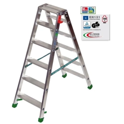 vendita online Scala doppia salita 5 gradini + pianetto modello dupla Scale per per pittori e imbianchini Facal